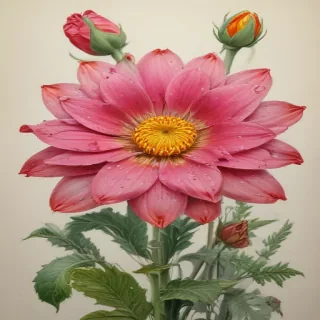 drawings of flowers in color