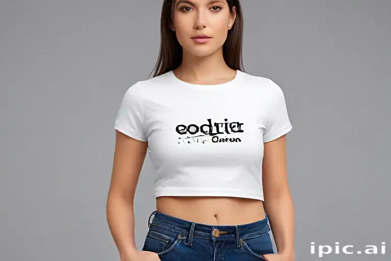 crop top shirt mockup