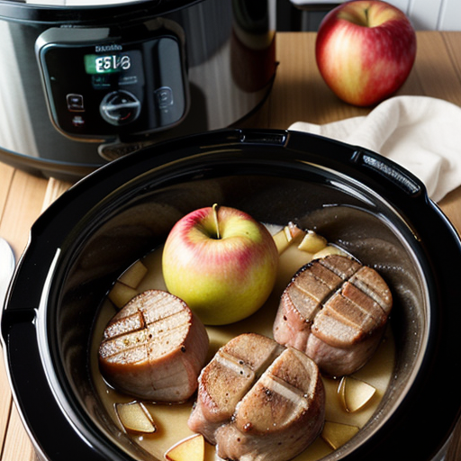 slow cooker apples and pork chops