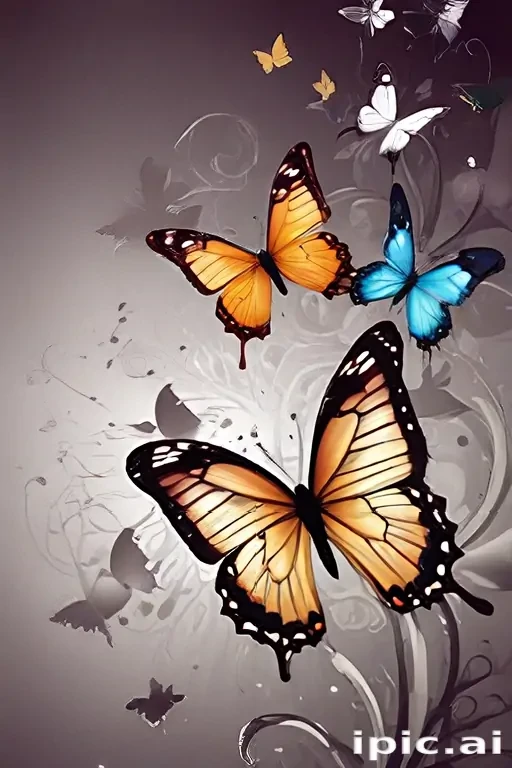 background with butterflies