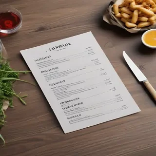 restaurant menu mockup