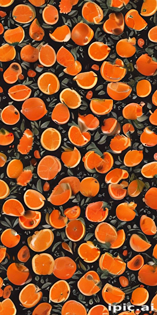 A Vibrant Pattern of Freshly Sliced Oranges Against a Dark Background