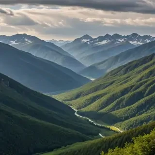 mountainous background