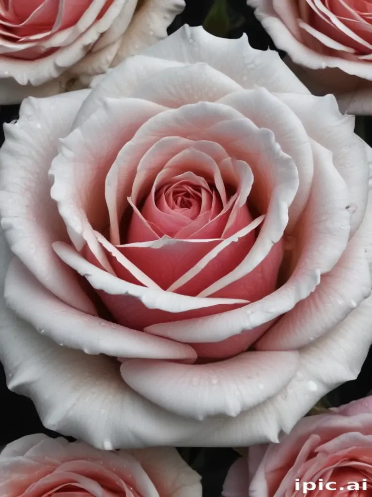 rose with black and white background