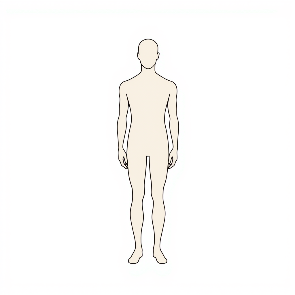 Create a minimalist vector illustration of a standing human figure in a solid color, using a high-resolution camera with a 50mm lens, aperture f/2.8, ISO 100, and a clean white background to enhance color contrast.