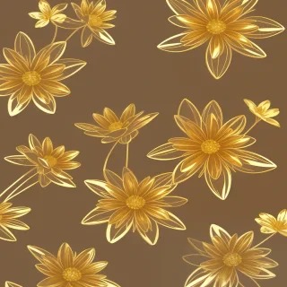 gold flowers png