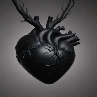 black heart aesthetic