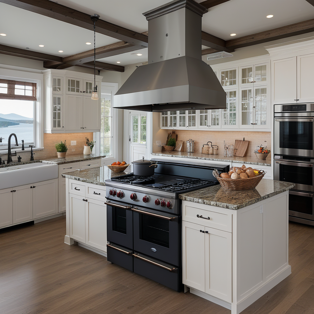 island with stove and oven