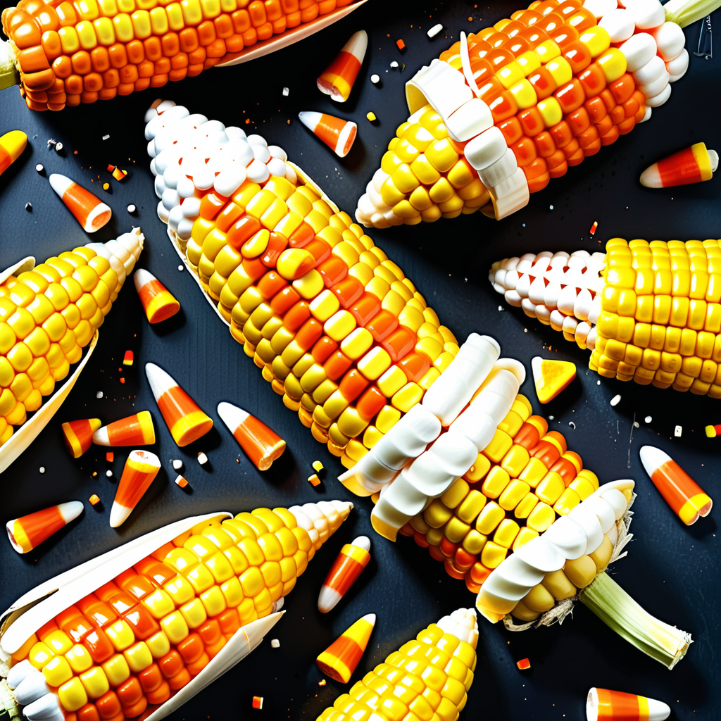 candy corn on the cob