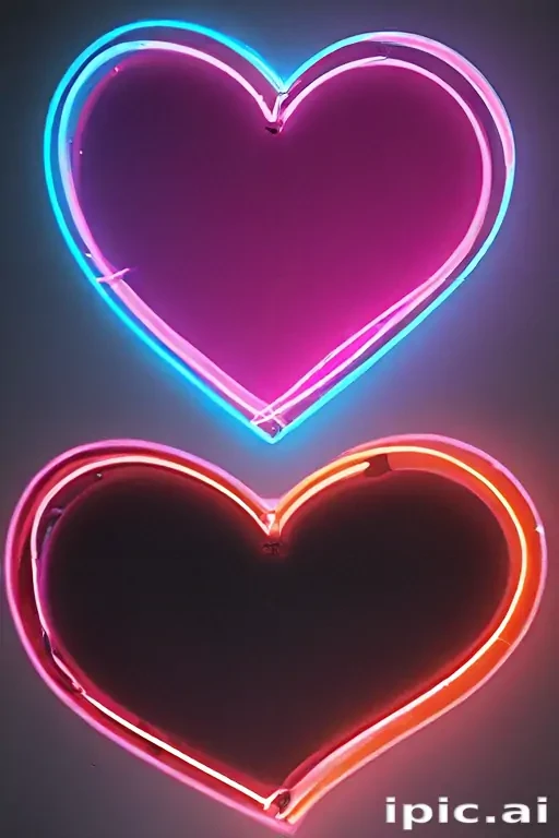 neon heart png