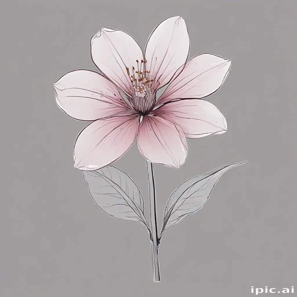 transparent flower outline