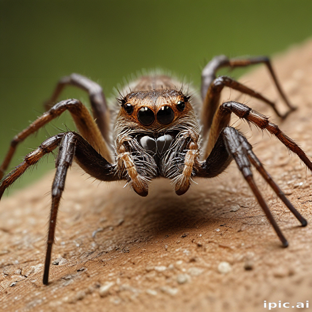 Spider View Strnth A Close-Up View of a Spider Showcasing Its Intricate Features and Details.