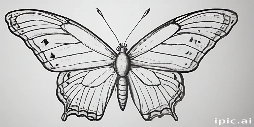butterfly drawing outline