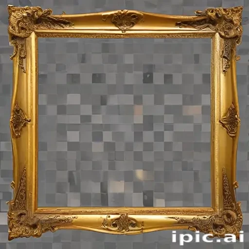 rectangle golden frame png
