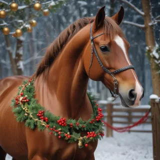 merry christmas horse images
