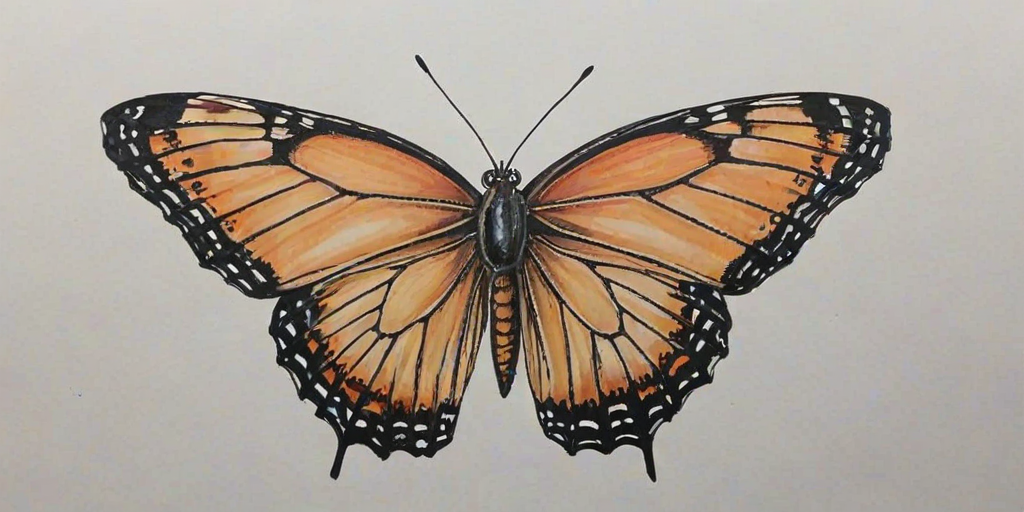 butterfly drawling