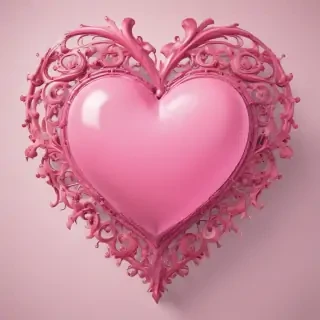 pink heart clipart