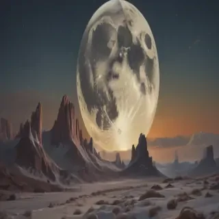 vintage moon art