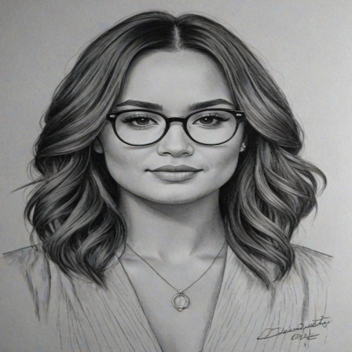 Resplendent Demi Lovato, pencil sketch, portrait of Delightful woman 1925s in glasses, hair style beatnik, outline, clear lines, fine lines, 8k