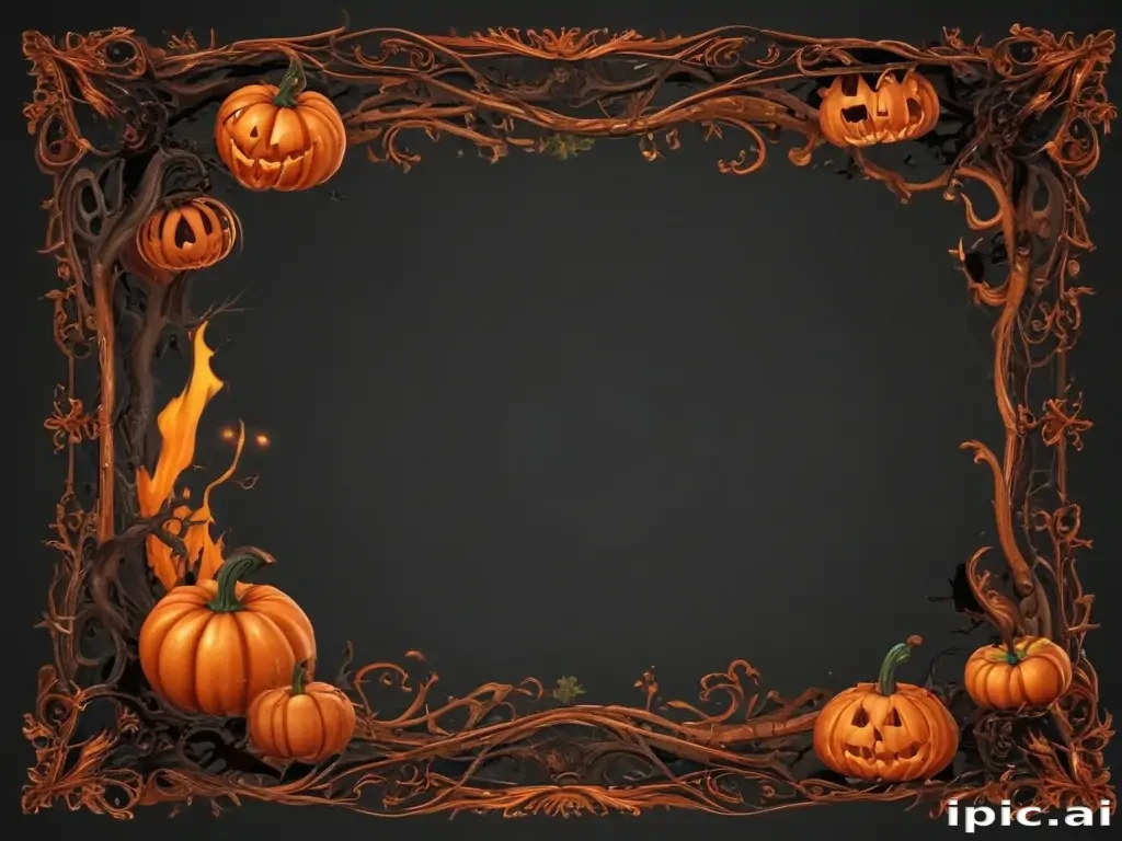 halloween border transparent