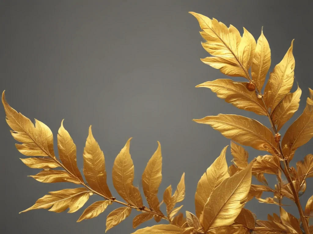 gold leaves png