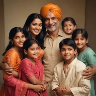 happy indian family