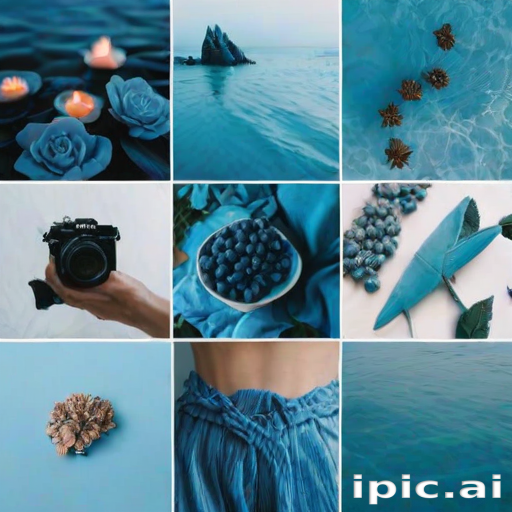 blue aesthetic photos