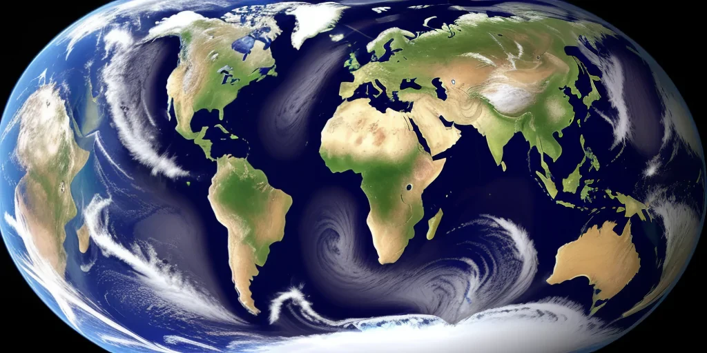 cartoon picture of the planet earth