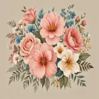 vintage flowers png