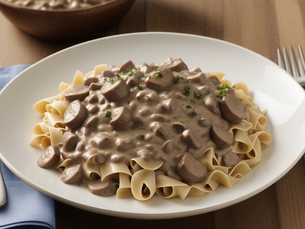 beef stroganoff recipe without mushrooms