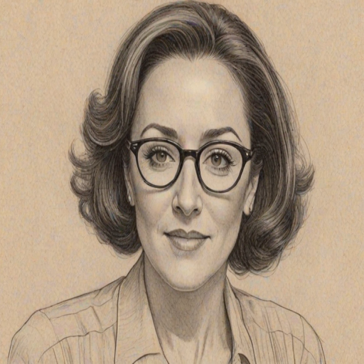 Superb Patricia Heaton, pencil sketch, portrait of Graceful woman 1936s in glasses, hair style beatnik, outline, clear lines, fine lines, 8k