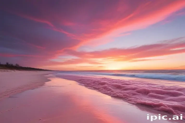 pink beach aesthetic