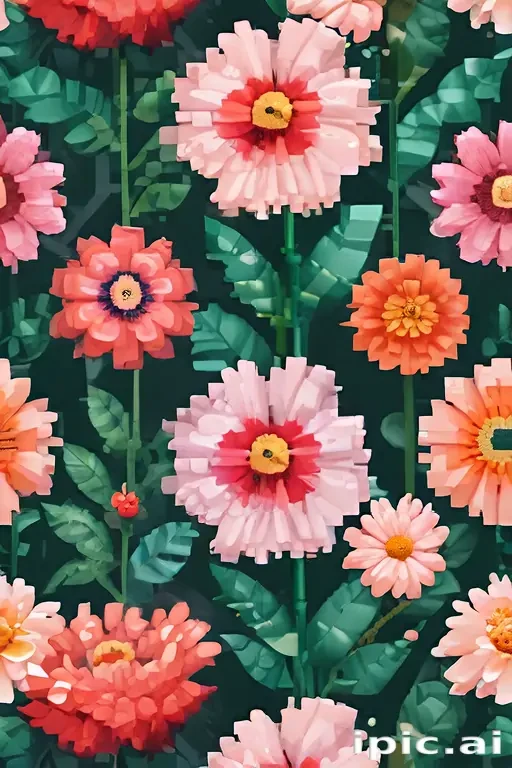 pixel flowers
