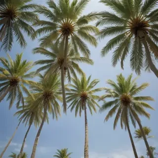palm trees transparent