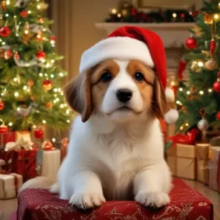 cute christmas dogs