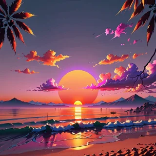 sunset wallpaper aesthetic