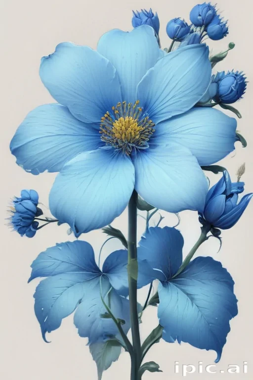blue flower clip art