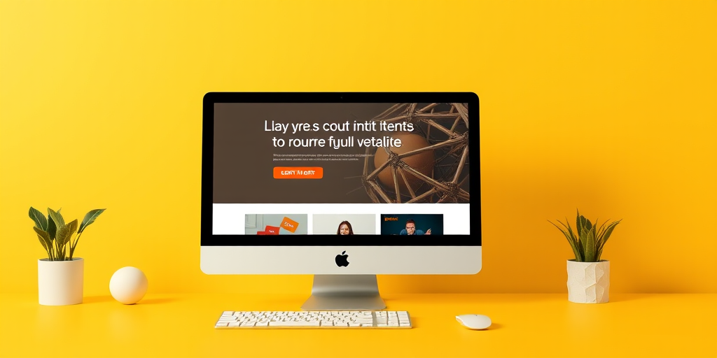 computer website mockup
