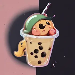 aesthetic cute boba wallpaper