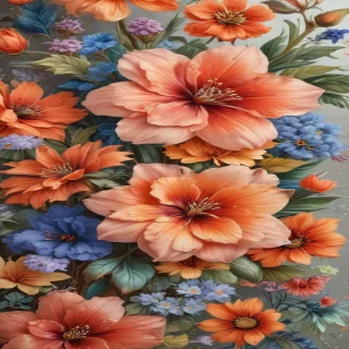 drawings of flowers with color