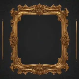 golden frame png transparent