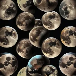 vintage moon art