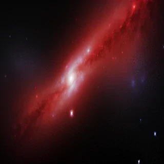 red galaxy background