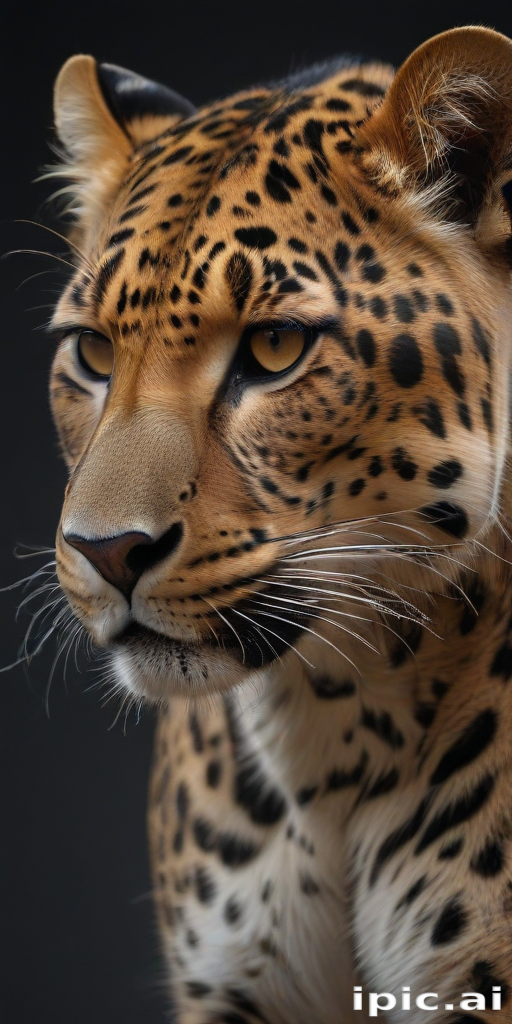 Close-Up Portrait of a Majestic Leopard Showcasing Its Stunning Features
