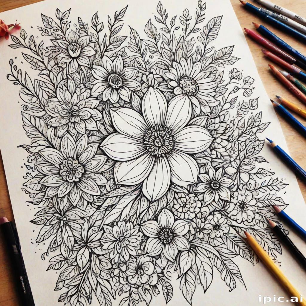 flower doodle art