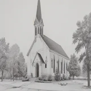 church drawing