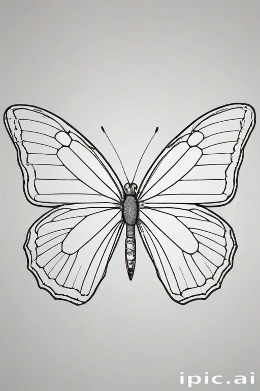 outline drawing of a butterfly