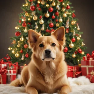christmas dog background