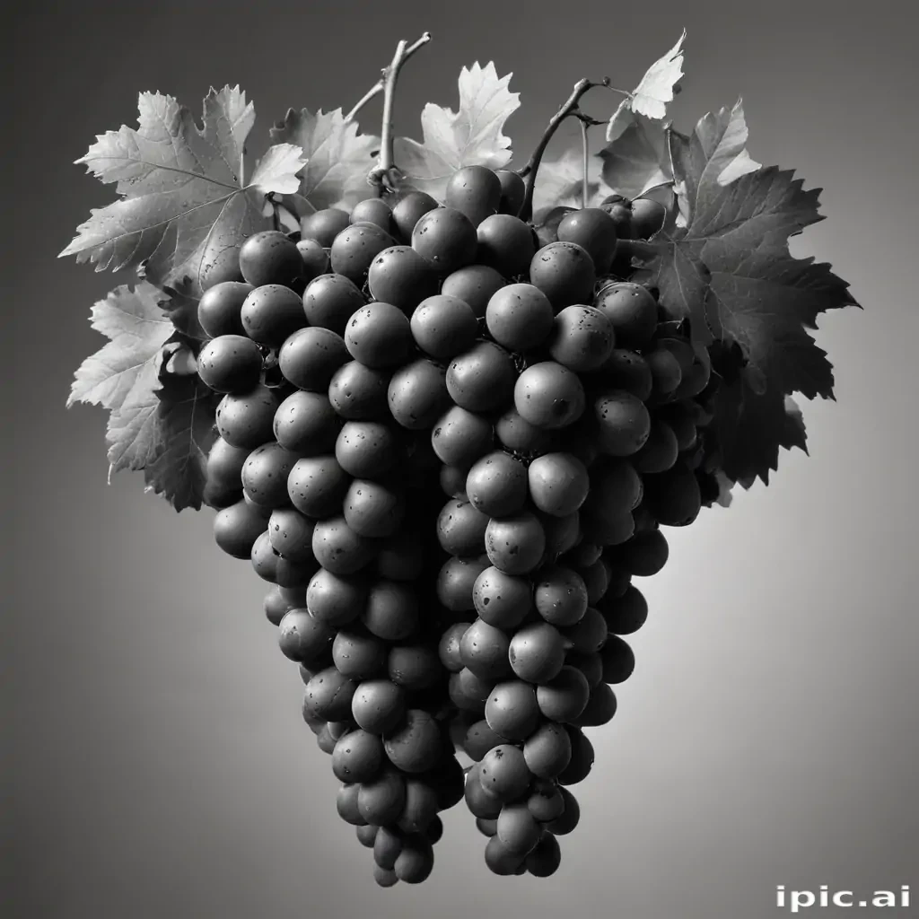 grapes clipart black and white