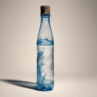 water bottle drawing